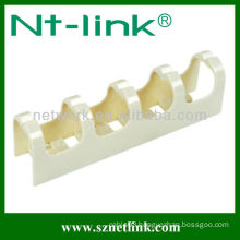 White,plastic,1U Wiring Manager